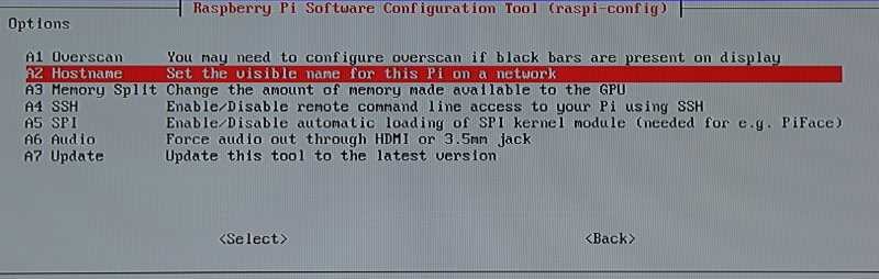 ncurses based interface with the menu options of the 'expand filesystem' option